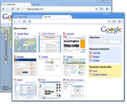 Скриншоты браузера Google Chrome